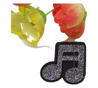 1 pezzo adesivo con note musicali, applicazione glitterata per vestiti, borsa, cappello, decorazione scarpa