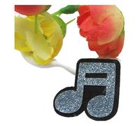 1 pezzo adesivo con note musicali, applicazione glitterata per vestiti, borsa, cappello, decorazione scarpa