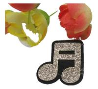 1 pezzo adesivo con note musicali, applicazione glitterata per vestiti, borsa, cappello, decorazione scarpa