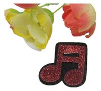 1 pezzo adesivo con note musicali, applicazione glitterata per vestiti, borsa, cappello, decorazione scarpa