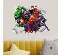 1 pezzo Adesivo da parete a tema Avengers Assemble, decorazione per pareti e finestre, decorazione per la casa, forniture per feste, impatto visivo divertente, rendi la tua casa unica, scelta accattiv