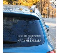 1 pezzo Adesivo per auto in vinile con versetto biblico cristiano spagnolo - "Il Signore è il mio pastore, non manco di nulla" | Facile da applicare, senza bisogno di alimentazione | Decalcomania deco