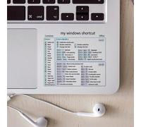1 pezzo Adesivo trasparente per scorciatoie di Excel per computer portatile, riferimento rapido e comodo, ottimo assistente per l'ufficio, facile da applicare, dimensioni 3,93*3,54 pollici 1 pz * 3,93