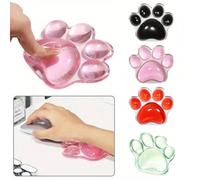 1 pezzo Adorabile supporto per polso a forma di zampa di gatto ergonomico, cuscinetto in gel per il supporto del polso per mouse, pad per sollievo dal dolore alla mano, morbido e confortevole, in sili