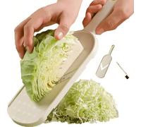1 pezzo Affettatrice e grattugia per verdure in acciaio inossidabile, affettatrice per verdure e frutta, affettatrice per verdure multifunzionale in plastica con lama diritta per cavolo, cipolle e alt