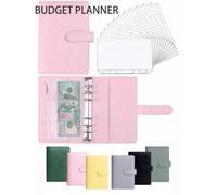1 pezzo Agenda Budget A6, include 12 buste sostituibili, gestione finanziaria e archiviazione risparmi, quaderno a 6 anelli per adulti, forniture scolastiche, forniture per il primo giorno di scuola 1