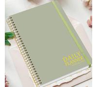 1 pezzo Agenda giornaliera A5 senza data, con lista delle cose da fare, sezione priorità e note, adatta per lavoro, studio e miglioramento dell'efficienza, forniture per ufficio Carta tessile