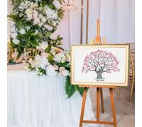 1 pezzo Albero delle impronte digitali fai-da-te creativo, albero delle impronte digitali personalizzato per matrimoni, feste aziendali e riunioni annuali, aggiunge divertimento, pittura decorativa pe