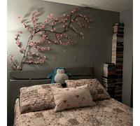 1 pezzo Albero di ciliegio con luci a LED 1,9m/6,23ft - 96 LED, alimentato USB con 8 modalità di lampeggio, morbido e flessibile, adatto per decorazioni domestiche / giardini delle fate / decorazioni 