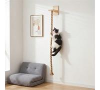 1 pezzo Albero per gatti verticale, realizzato in corda di sisal naturale robusta, progettato per uso interno. Questo giocattolo per l'esercizio degli animali domestici che risparmia spazio include un