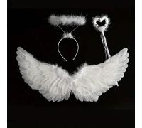 1 pezzo Ali d'angelo, Cerchietto con alone, e Bacchetta da fata - Costumi da palcoscenico, Decorazioni per feste, Accessori fotografici, Costumi per feste, eventi, cosplay, adatti per cosplay da angel