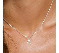 1 pezzo Alla moda Collana Con Lettere In Acciaio Inossidabile, Semplice E Versatile, Collana In Acciaio Inossidabile Per Coppie, Collana Dell'amicizia, Regalo Di Vacanza L,M,S,H,A,T,O,X,B,C,D,E,F,G,I,