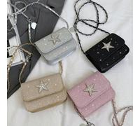 1 pezzo Alla moda Dolce Borsa a tracolla con catena e decorazione a stella, piccola e di nicchia simile a un rossetto, forma quadrata, adatta per uscire, fare shopping, uso quotidiano, viaggi, è una b