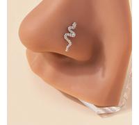 1 pezzo alla moda & elegante in rame serpente fantasia Anello da naso & perno per donne, regalo di festa in rame Gioielli Tagli UnicaRame