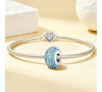 1 pezzo alla moda in argento Sterling bianco, rosa, blu, verde, viola, rosa rossa cinque file di perline distanziali charm adatto per gioielli da donna fai da te