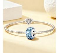 1 pezzo alla moda in argento Sterling bianco, rosa, blu, verde, viola, rosa rossa cinque file di perline distanziali charm adatto per gioielli da donna fai da te