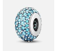 1 pezzo alla moda in argento Sterling bianco, rosa, blu, verde, viola, rosa rossa cinque file di perline distanziali charm adatto per gioielli da donna fai da te