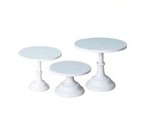 1 pezzo Alzata per torta bianca, Supporto espositivo rotondo in metallo minimalista, Vassoio per dolci dorato, Adatto per feste di compleanno, raduni, festa di nascità, matrimoni, pasticcini, celebraz