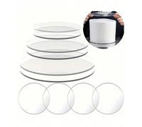 1 pezzo Alzata per torta in acrilico, supporto rotondo per torta trasparente da 4/6/8/10 pollici, portatorta in acrilico, adatto per torte fai-da-te, dessert e decorazioni, segnaposto fai-da-te, Natal