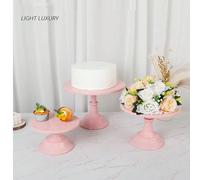 1 pezzo Alzata per torta in metallo rosa/oro, bianco, espositore per dolci, supporto per cupcake, adatto per compleanni, matrimoni, feste e decorazione domestica, regalo di Natale, regalo del Ringrazi