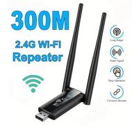 1 pezzo Amplificatore di segnale WIFI senza fili portatile con copertura a 360°, 300Mbps 2.4Ghz, extender di hotspot WIFI, per computer, ufficio, interno ed esterno (non supporta WIFI 5G) Tagli UnicaA