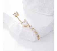 1 pezzo Anello da ombelico a forma di cuore in rame sintetico alla moda e sexy, adatto come regalo per San Valentino, Mamma, Madre, Festa della Mamma Tagli UnicaRame
