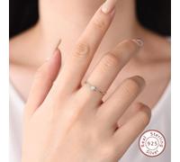 1 pezzo Anello eterno in argento sterling 925, gioiello di lusso ed elegante come regalo per le donne 7,5,9,6,8,10Argento 925