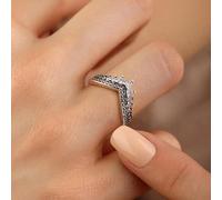 1 pezzo Anello in argento sterling 925 con quadrati di strass che circondano uno strass centrale, anello classico per donna con corona scintillante e chiara, accessorio da dito, regalo di gioielleria