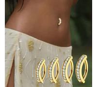 1 pezzo Anello per ombelico in argento sterling 925, gioiello per piercing all'ombelico con piccolo zircone rotondo, design minimalista 12 millimetri,10 millimetri,8 millimetri,6 millimetriArgento 925