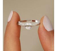 1 pezzo Anello semplice e versatile in argento sterling S925, adatto per l'uso quotidiano delle donne, alla moda ed elegante, regalo ideale per le vacanze e un gioiello raffinato 7,5,9,6,8Argento 925