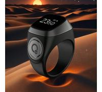1 Pezzo Anello Tasbih Smart Zikr - Contatore Elettronico Digitale per Preghiera Musulmana Islamica Nuovo Contatore di Alta Gamma Smart Timer Sveglia Promemoria Attrezzatura Elettronica da Esterno Cont