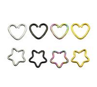 1 Pezzo anodizzato Body Piercing orecchino daith Cuore Anello a Forma di Stella Trago cartilagine orbitale Orecchio Gioielli elica Nice
