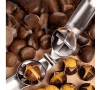 1 pezzo Apri-castagne a molletta in acciaio inossidabile - Noce, accessori da cucina - Per spaccare castagne e noci - Facile da usare - Perfetto come regalo per appassionati di cucina e cuochi domesti