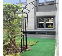 1 pezzo arco da giardino in metallo mezzo lato rosa traliccio decorazione per matrimoni all'aperto ampio pergola da giardino per piante rampicanti e rose 40 cm larghezza laterale nero 1,5 m x 2 m