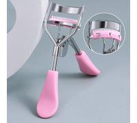 1 pezzo Arricciaciglia portatile con cuscinetto in silicone, arricciaciglia rosa con pettine, arriccia e modella senza danneggiare le ciglie, solleva e apre gli occhi, adatto per la messa in piega quo