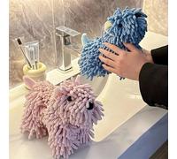 1 pezzo Asciugamano a forma di cane, asciugamano da bagno/cucina, asciugamano da appendere alla parete, asciugamano carino per il ritorno a scuola, per salone di bellezza, bagno di casa, doccia. Adatt