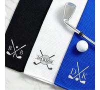 1 pezzo Asciugamano da golf personalizzato ricamato, Asciugamano da golf monogramma, Asciugamano da golf personalizzato, Regalo per testimoni di nozze, Regalo per la Festa del Papà, Regalo di Natale, 