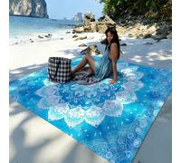 1 pezzo Asciugamano da spiaggia oversize con motivo mandala bohémien, resistente alla sabbia e ad asciugatura rapida, adatto per 1-3 adulti - Tessuto in poliestere leggero e durevole - Perfetto per vi