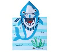 1 pezzo Asciugamano da spiaggia per bambini, Accappatoio con cappuccio a tema sirena unisex, Asciugamano da piscina per bambini di 3-6 anni 60*60,Balena da sogno 60*60,Sirena 60*60,60*60 Squalo Pirata