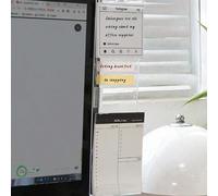 1 pezzo Bacheca in acrilico trasparente, design a molletta multifunzione senza adesivo per il lato sinistro/destro per note adesive, memo manoscritti, display per telefono/computer, adatto per il rito
