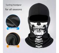 1 pezzo Balaclava da esterno traspirante con protezione solare, maschera a teschio fantasma per motocicletta, cappellino parasole che scopre solo gli occhi, adatto per motocicletta, escursionismo, pes
