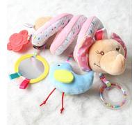 1 pezzo Bambola d'asino appesa per culla, bambola per neonati adatta per bambini e bambine da 0 a 12 mesi, bambola appesa in peluche a spirale, regalo per Capodanno e Natale elefante rosa,piccolo asin