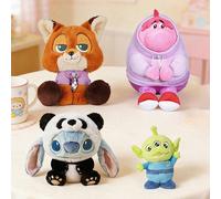 1 pezzo Bambola di Nick seduto di Zootopia Disney / Bambola vestita da animale Stitch da 28 cm / Bambola imbarazzante di Inside Out / Bambola soffice di Alien, lavorazione raffinata, portatile per dec