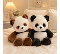1 pezzo Bambola di peluche gigante panda carino, morbido cuscino a forma di panda che corre, cuscino da divano, decorazione per la casa, accessorio fotografico, regalo di compleanno per amici e miglio