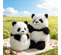 1 pezzo Bambola di peluche panda carina, morbida e delicata sulla pelle, comoda da abbracciare, adatta per decorazione di vacanze, feste a tema o raduni, anche un regalo perfetto per il compleanno dei