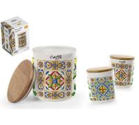 1 Pezzo Barattolo da Cucina in Ceramica per Caffè 10 x 12 cm 2 Decori
