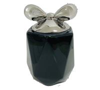 1 Pezzo Barattolo da Cucina in Porcellana con Fiocco Nero e Argento 2700 ml