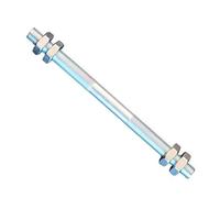 1 pezzo barra filettata M8 destra - filettatura sinistra 160 mm + 4 dadi.