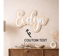 1 pezzo Base in legno personalizzata con logo in acrilico, decorazione da parete personalizzata a doppio strato in stile boho, disponibile in misure 15/20/30/40/50cm, varie opzioni di colore, ideale p