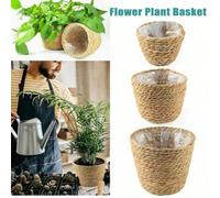 1 pezzo Bastone per piante in paglia intrecciata, bavero per fiori, vaso per fiore appeso, telo per vasi, contenitore per conservazione, decorazione per il giardino, la Festa di San Valentino, il matr